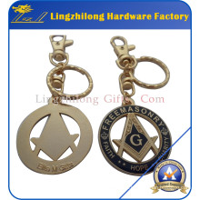 Soft Enamel con Epoxy Masonic Keychain